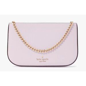 S Kate Spade Madison Lilly Pochette Lilac Leather Chain Purse KF396 Bag NWT $249